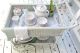 Adorable Shabby Chic White Wicker Tea Cart Other photo 4