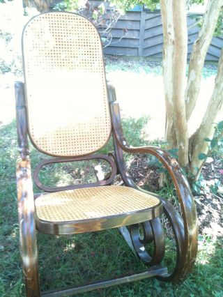 Thonet Style Bentwood Rocking Chair With Gorgeous Caning - Worth $350 photo