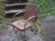 Vintage Antique Porch Chair Starburst Or Sunflower Pattern Like Bunting Glider Post-1950 photo 1