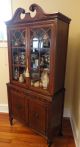 Antique 1930 ' S American Chippendale Style China Display Cabinet 1900-1950 photo 2