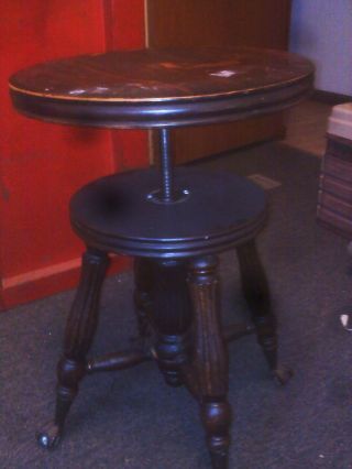 Antique Piano Stool  100+ Years Old photo