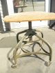 Vintage Uhl Steel Posture Industrial Drafting Rolling Chair Wood Metal Office 1900-1950 photo 1