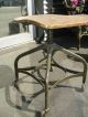 Vintage Uhl Steel Posture Industrial Drafting Rolling Chair Wood Metal Office 1900-1950 photo 2