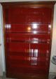 Antique Pine Cabinet W/ Red Painted Shelves Cupboard 1900-1950 photo 1