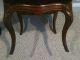 Vintage Antique Hand Carved Rosewood Cabriole Leg Needlepoint Footstool Unknown photo 1