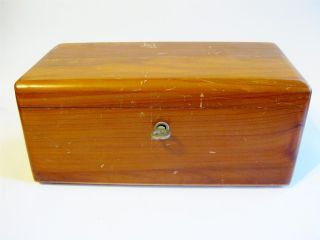 1 Vintage Lane Cedar Chest Mini/miniature Salesman Sample Wood W/lock & Key photo