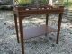 Antique Rectangle Small Table With Bottom Shelf 1900-1950 photo 3
