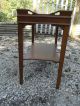 Antique Rectangle Small Table With Bottom Shelf 1900-1950 photo 4