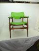 Vintage Retro Mid Century Chair 50s Furniture Modern Danish Style Stool Green Post-1950 photo 9