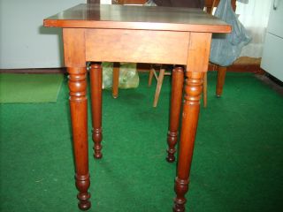 Solid Cherry Stand Or Small Table,  Very Old And All Refinished photo