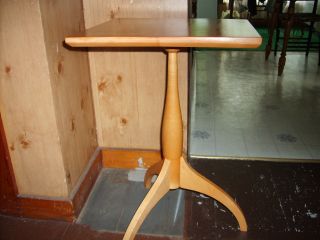 Maple Shaker Style Tripod Candle Stand Solid Wood And Well Made photo