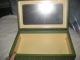 Antique 1930 ' S Green Embossed Gold Jewelry Box Inside Mirror Other photo 3