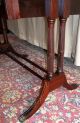 Antique Mahogany Drop Leaf Library/sofa Table With Drawer & Metal Claw Feet Tips 1900-1950 photo 10