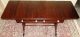 Antique Mahogany Drop Leaf Library/sofa Table With Drawer & Metal Claw Feet Tips 1900-1950 photo 4