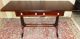 Antique Mahogany Drop Leaf Library/sofa Table With Drawer & Metal Claw Feet Tips 1900-1950 photo 5
