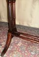 Antique Mahogany Drop Leaf Library/sofa Table With Drawer & Metal Claw Feet Tips 1900-1950 photo 6