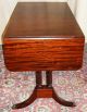 Antique Mahogany Drop Leaf Library/sofa Table With Drawer & Metal Claw Feet Tips 1900-1950 photo 8