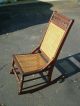 Antique Rocking Chair East Lake Carved Walnut & Hand Cane Back & Seat Good Cond. 1800-1899 photo 3