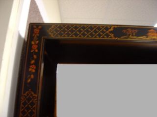 Tall Black Lacquer Oriential Cabinet - Bookcase - Display - Divider - Del Area photo