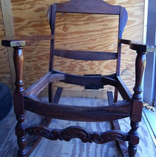 Queen Anne Antique Rocking Chair photo