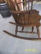 Vintage Elegantly Carved Solid Wooden Rocking Chair 1900-1950 photo 1