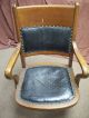 Milwaukee Chair Co.  Antique Jury Box Chair Oak Iron Pedestal Swivel Rocker A+++ 1900-1950 photo 2