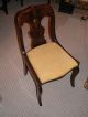 Mahogany American Empire Side Chair W Crotch Mahogany Back 1800-1899 photo 1