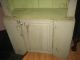 Antique Shabby Green Cupboard/china Closet Other photo 6