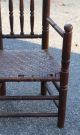 Large Antique Oak Chestnut American Pilgrim Arm Chair After Wallace Nutting 1800-1899 photo 2