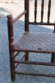 Large Antique Oak Chestnut American Pilgrim Arm Chair After Wallace Nutting 1800-1899 photo 3
