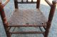 Large Antique Oak Chestnut American Pilgrim Arm Chair After Wallace Nutting 1800-1899 photo 4