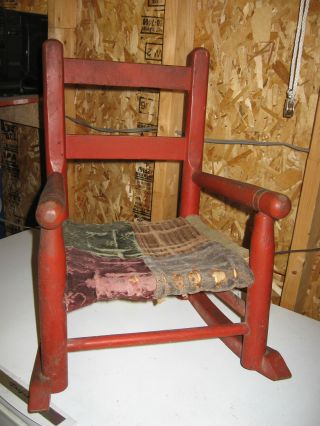 Antique Childs Rocking Chair,  Good Cond.  For The Age,  Paint photo