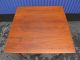 Small Mid Century Square Walnut Dining Table Danish Modern Games Table Post-1950 photo 4