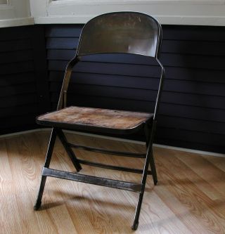 Antique - Vintage American Seating Folding Chair - 1940 ' S - Made In The Usa photo