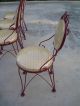 4 Antique Iron Ice Cream Chairs 1900-1950 photo 6