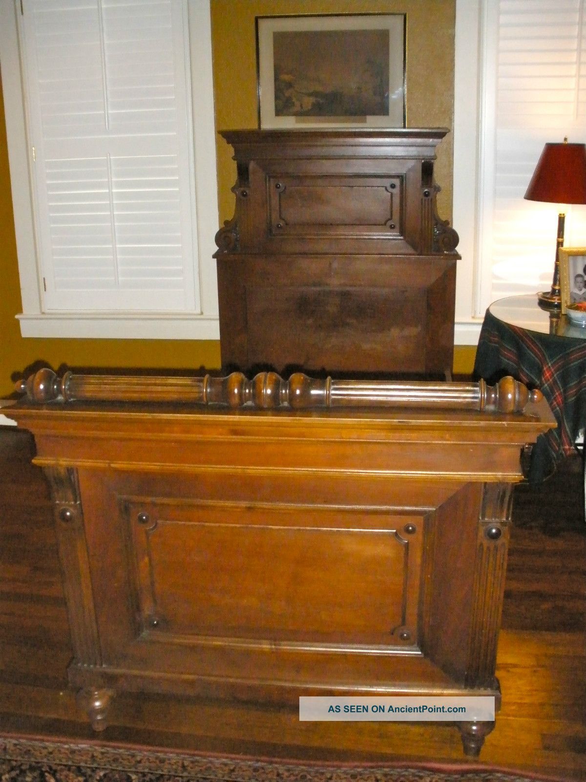 Fabulous Single Size Victorian Style Paneled Walnut Bed From Austria Unknown photo