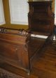 Fabulous Single Size Victorian Style Paneled Walnut Bed From Austria Unknown photo 4