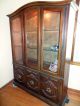 Vintage Pecan China Cabinet.  Plenty Of Storage And Display Room Post-1950 photo 2