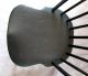 Antique Black American Bow - Back Windsor Chair 7 Spindle Turned Leg 1800-1899 photo 2