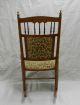 Antique Victorian Maple Rocker Upholstered Spindles 1800-1899 photo 2