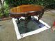 Turtle Top Oval Walnut Center Table W/pierced Legs And Very Fancy Trim Solid Post-1950 photo 6