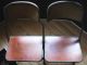 Antique - Vintage Clarin Double Folding Chairs - Made In The Usa - Look No Res 1900-1950 photo 4