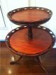 Vintage Antique Mahogany Chippendale Clawfoot Dumbwaiter Pie Crust Table 1900-1950 photo 1