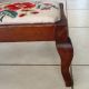 Early 1900 ' S Needle Point Foot Stool (needle Point Is) 1900-1950 photo 2