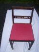 Vintage Wood Mahogany Child ' S Chair Antique Upholstered Decor Unknown photo 1