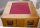 Antique Quartered Oak 6 Drawer Card File Cabinet Chest W/ Paneled Sides N/r 1900-1950 photo 6