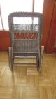 Antique Childs Wicker Rocker - Brown In Color - - Some Scuffing 1900-1950 photo 4