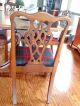 Set Of 6 Chinese Chippendale Mahogany Dining Chairs W/ralph Lauren Fabric Seats Post-1950 photo 5