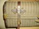 ☆ Wonderful Antique French Travel Suitcase / Trunk 1900-1950 photo 5