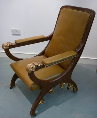 Louis Phillippe Period Gothic Revival Slipper Chair,  French C.  1835. photo